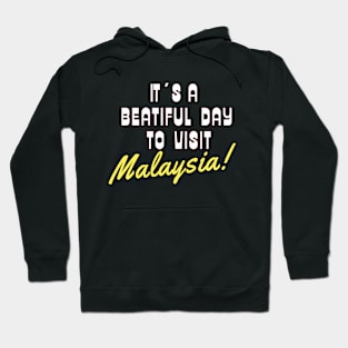 Malaysia Asia. White text.  Gift Ideas For The Travel Enthusiast. Hoodie